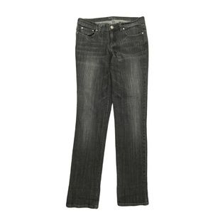 London Jean Straight Leg Women's size 10 Dark Wash Black Denim Jeans
